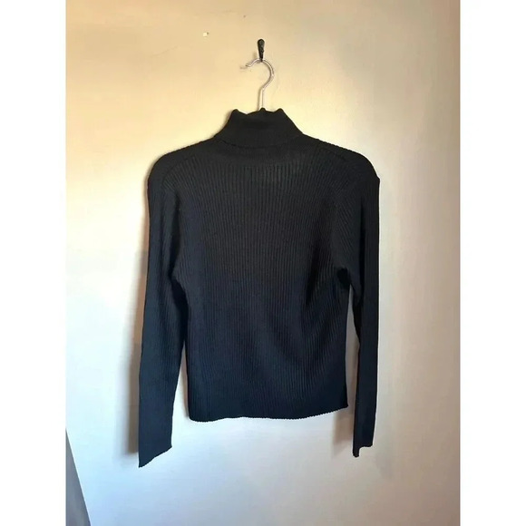Women's Black Turtleneck Sweater, Size Medium - Picture 1 of 4